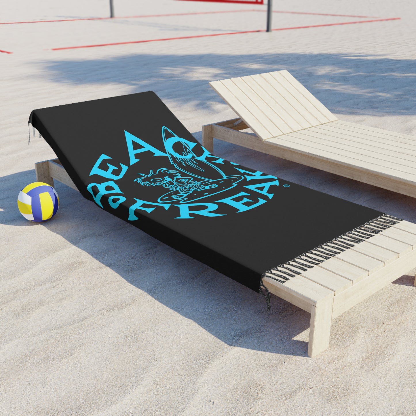 NEON BLUE BEACH FREAK© Boho Beach Blanket