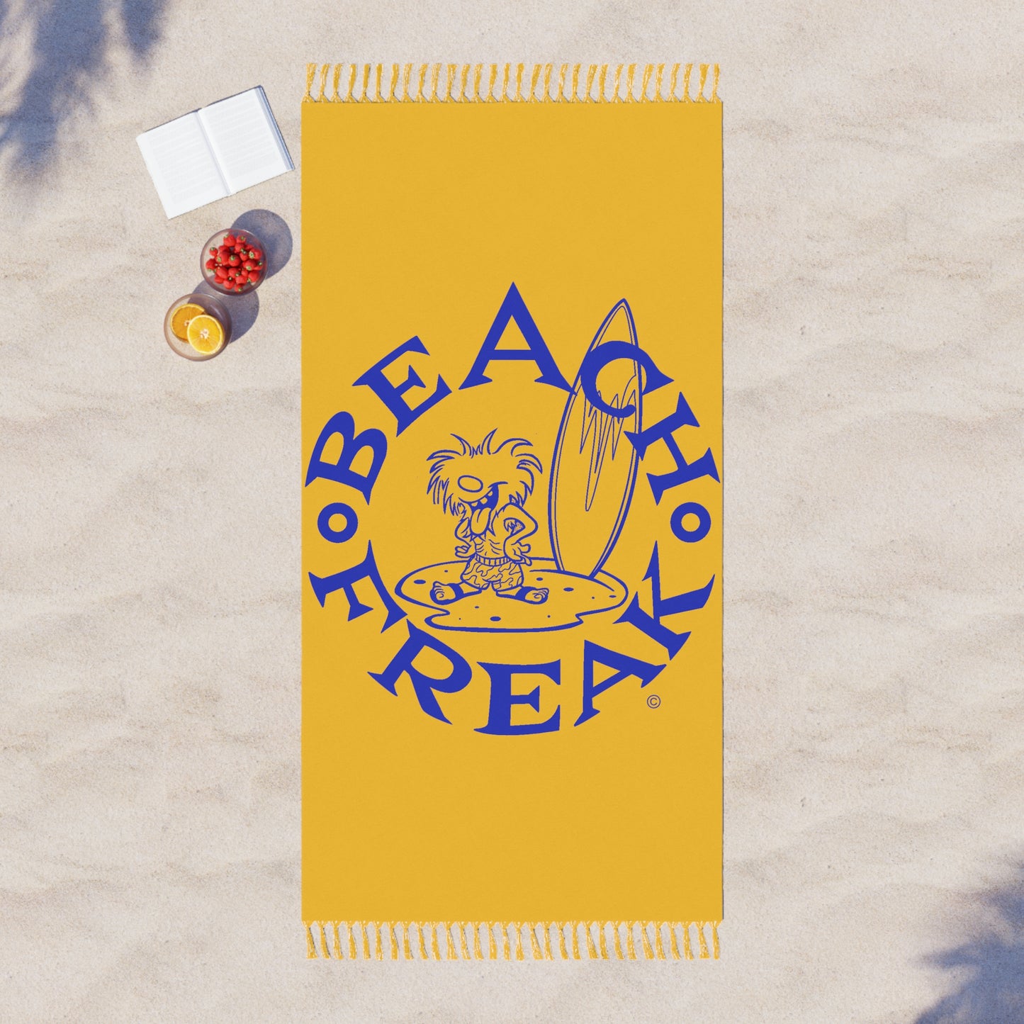 BLUE BEACH FREAK© Boho Beach Blanket