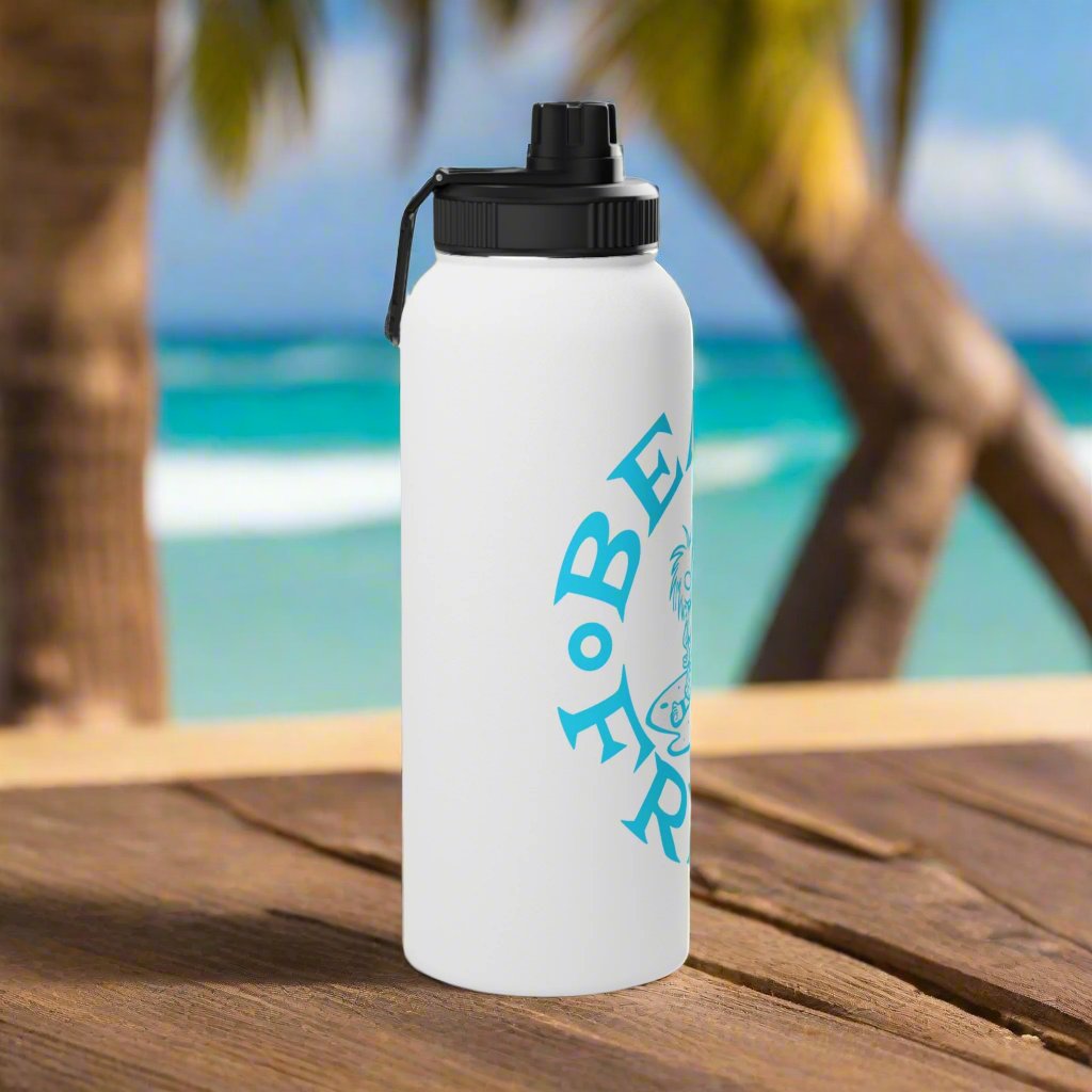 NEON BLUE BEACH FREAK© Stainless Steel SPORT Water Bottle