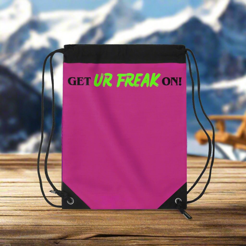YELLOW & LIME SNOW FREAK© DRAWSTRING BAG