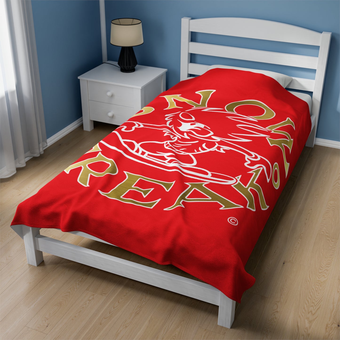 GOLD N' WHITE SNOW FREAK© Velveteen Plush Blanket