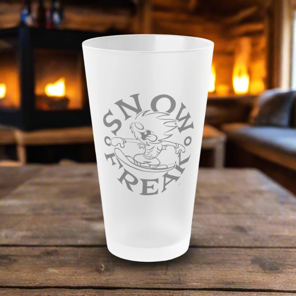 BLACK SNOW FREAK© Frosted Pint Glass