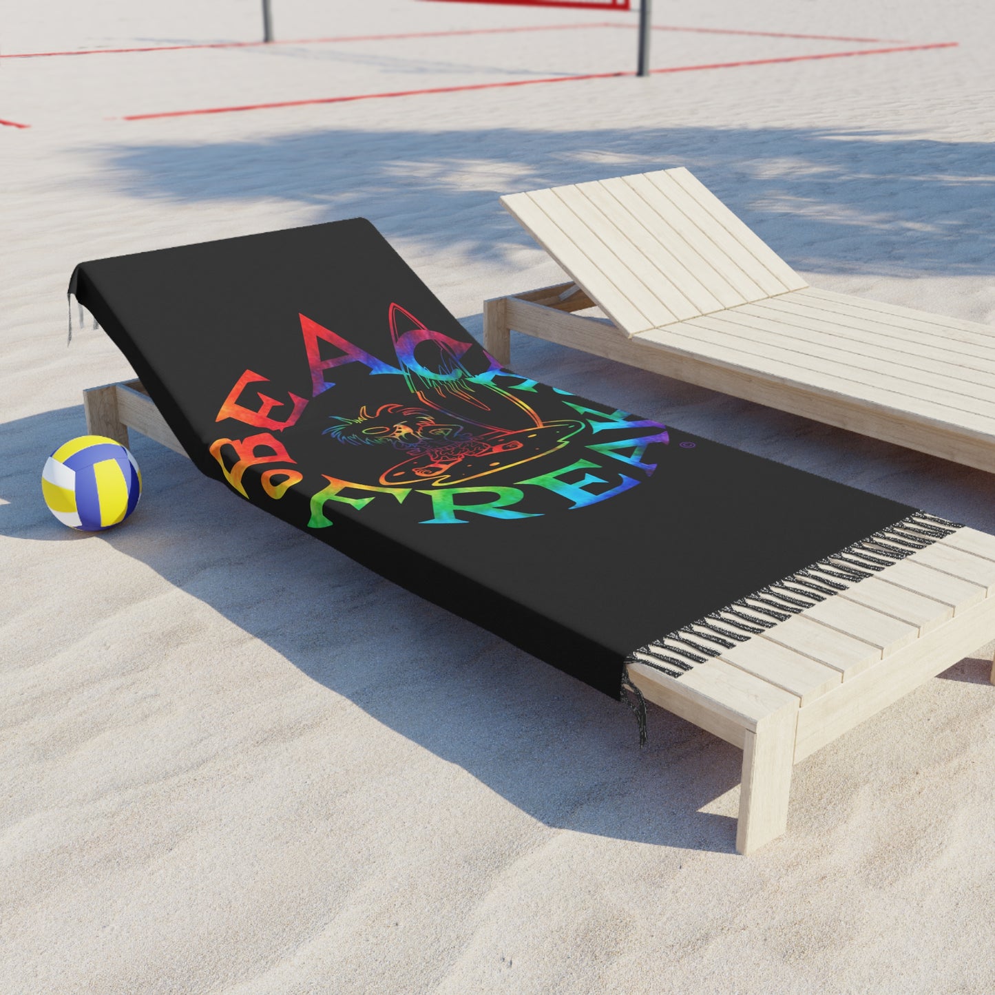 TIE-DYE BEACH FREAK© Boho Beach Blanket