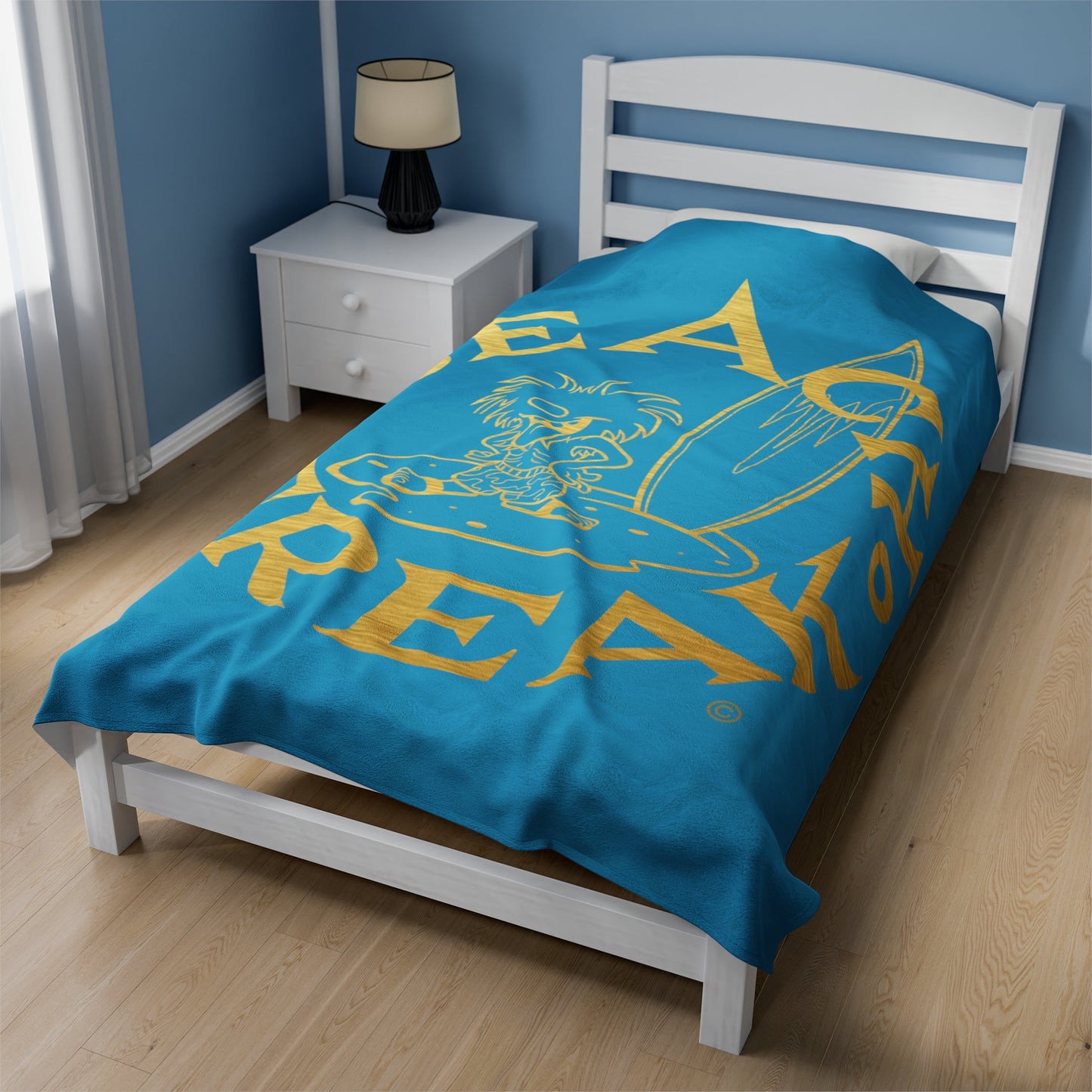 GOLD BEACH FREAK© Velveteen Plush Blanket