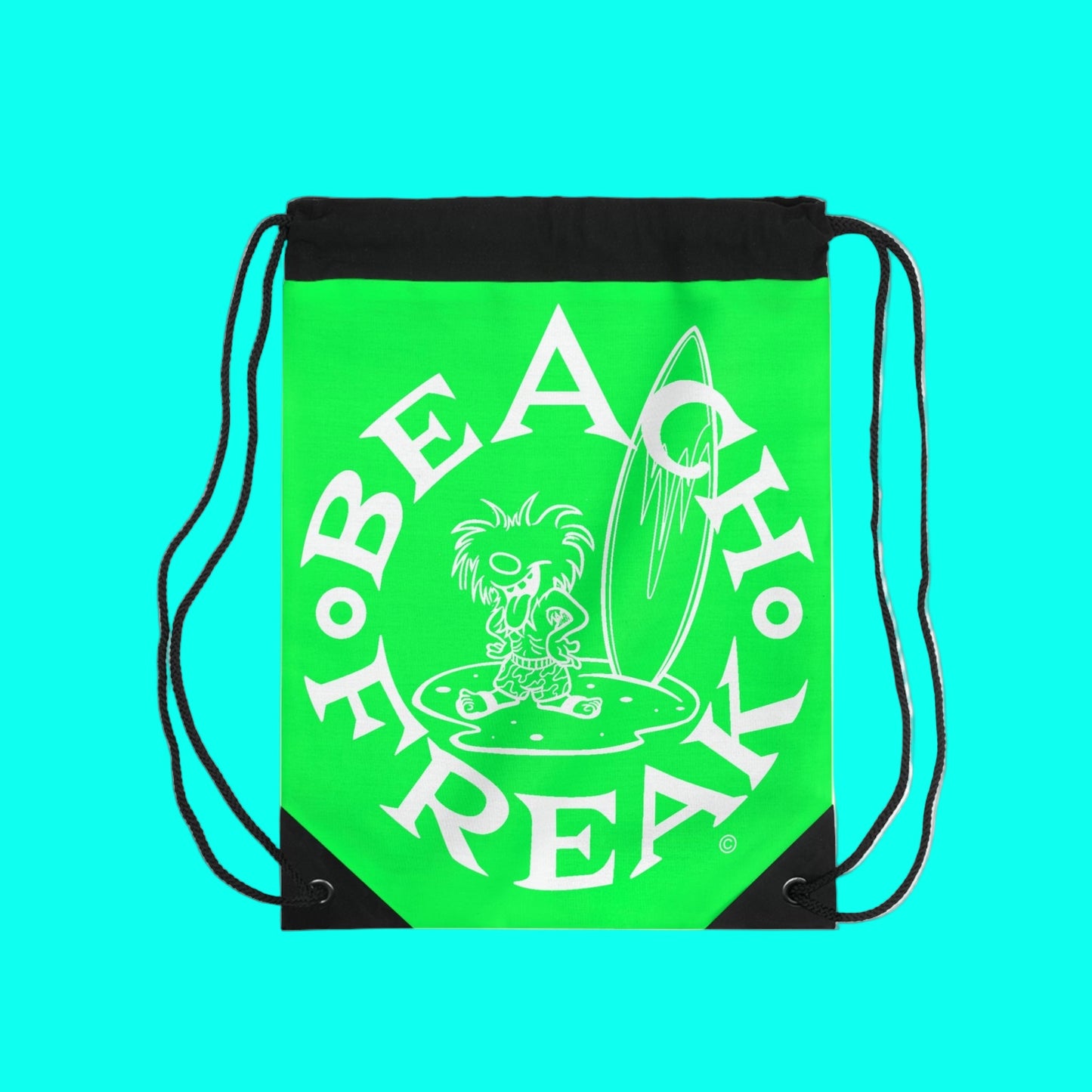 WHITE BEACH FREAK© Drawstring Bag