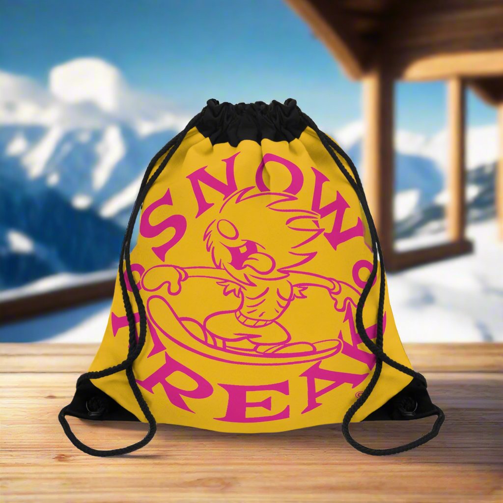 PINK SNOW FREAK© DRAWSTRING BAG