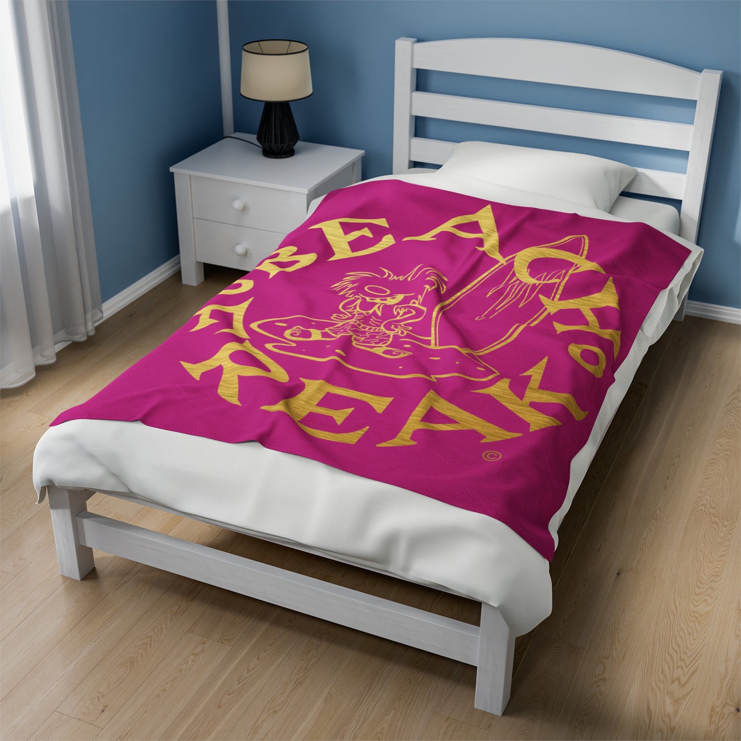 GOLD BEACH FREAK© Velveteen Plush Blanket
