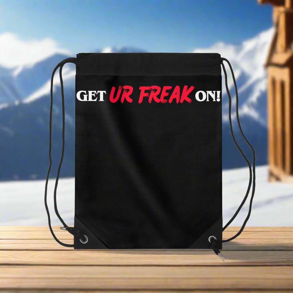 RED & WHITE SNOW FREAK© DRAWSTRING BAG