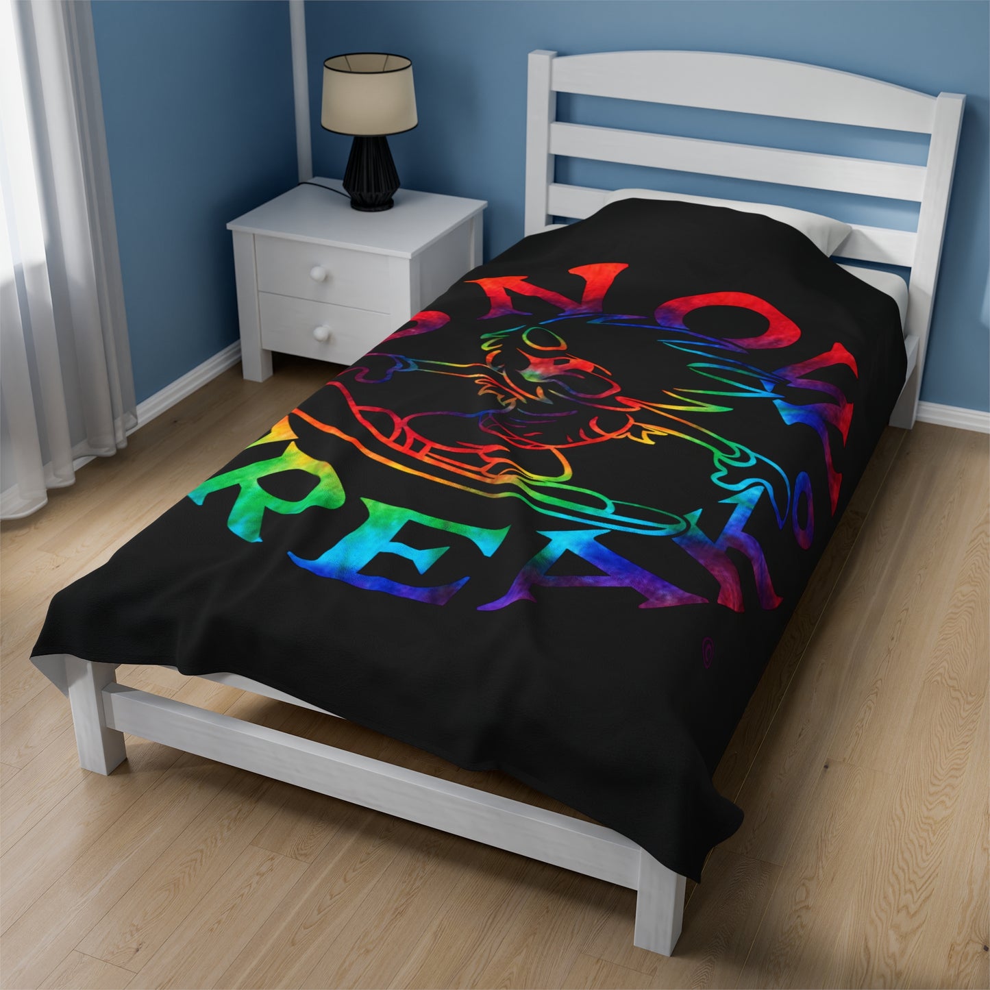 TIE-DYE SNOW FREAK© Velveteen Plush Blanket