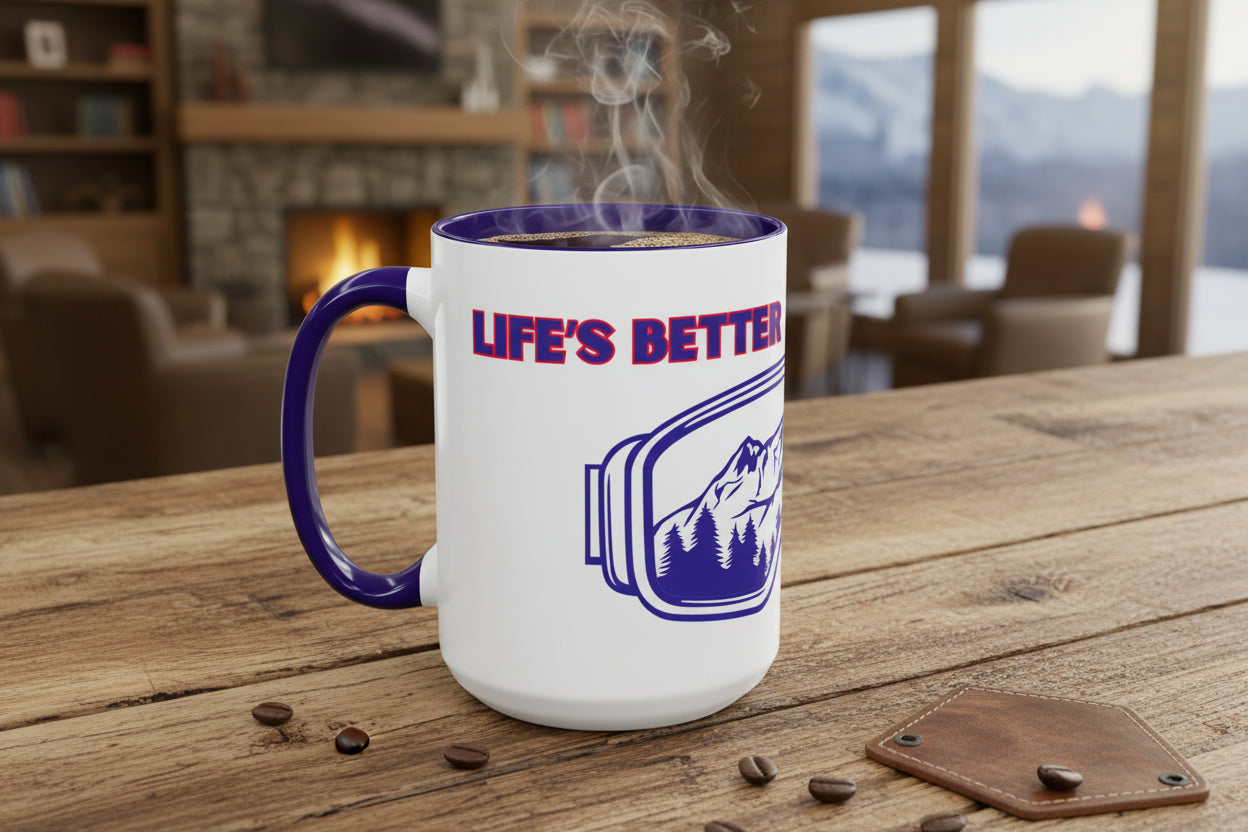 LIFE'S BETTER ON THE SLOPES! - SNOW FREAK© 15 OZ. MUG