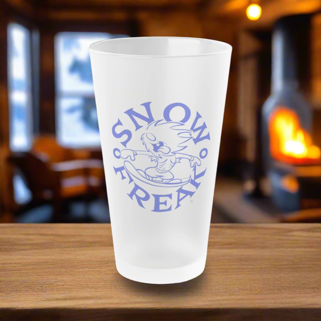 BLUE SNOW FREAK© Frosted Pint Glass