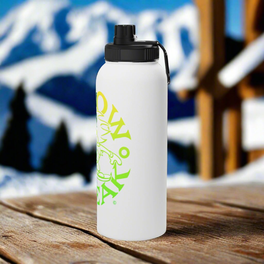 LIME N' YELLOW SNOW FREAK© Stainless Steel Water Bottle