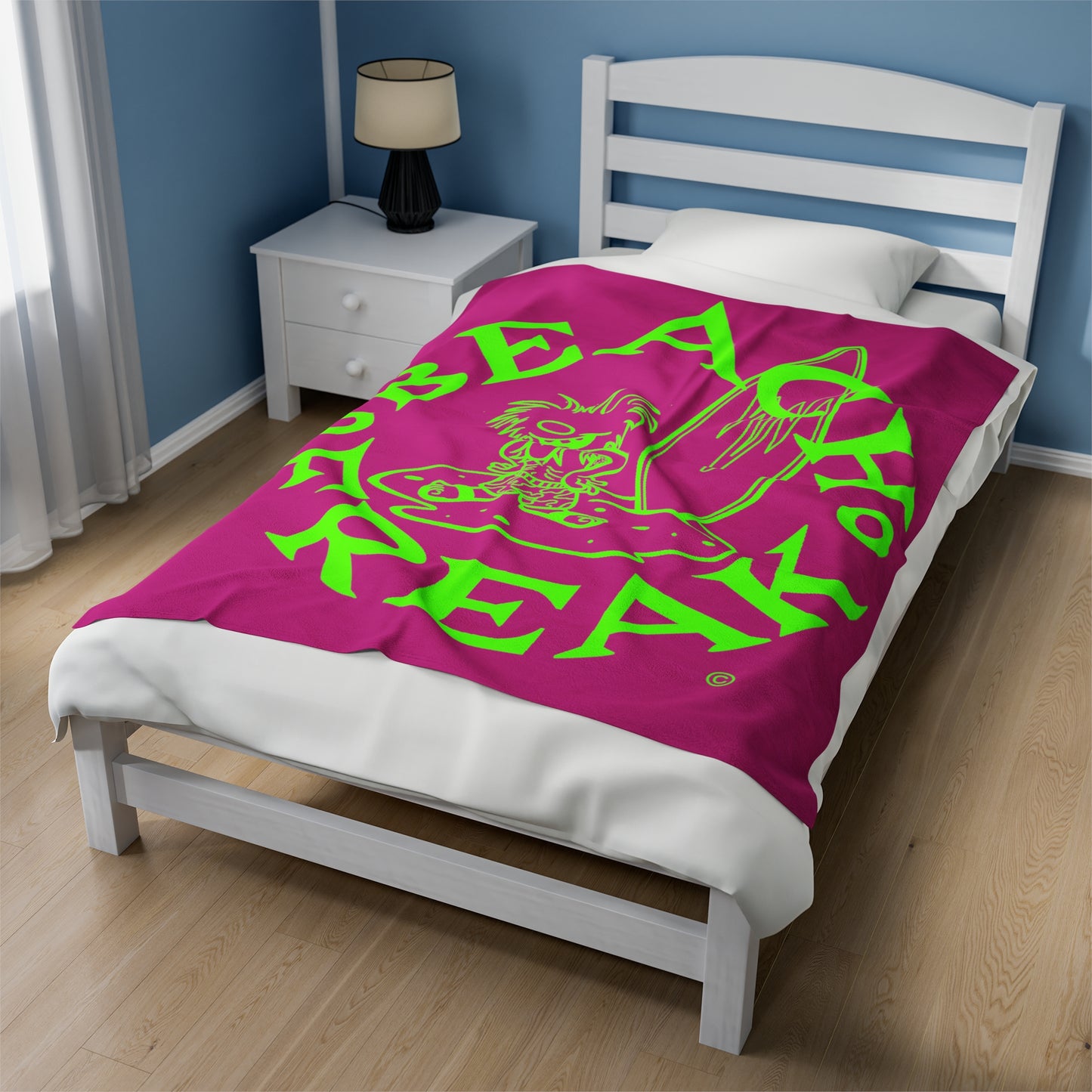 LIME BEACH FREAK© Velveteen Plush Blanket