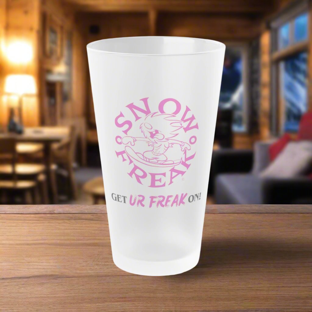 PINK SNOW FREAK© 'GET UR FREAK ON!' Frosted Pint Glass