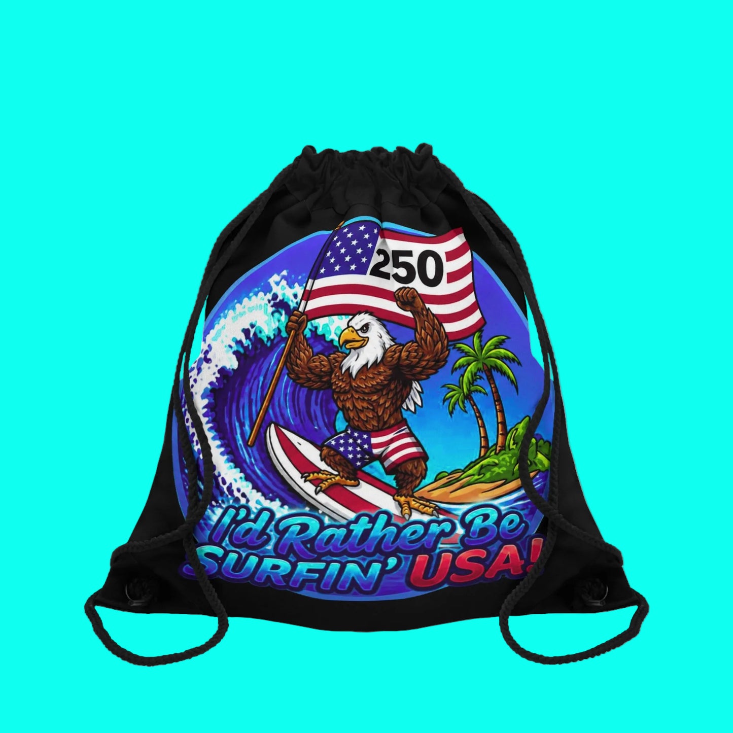 SURFIN' USA FREEDOM 250 LIMITED EDITION - BEACH FREAK© Drawstring Bag