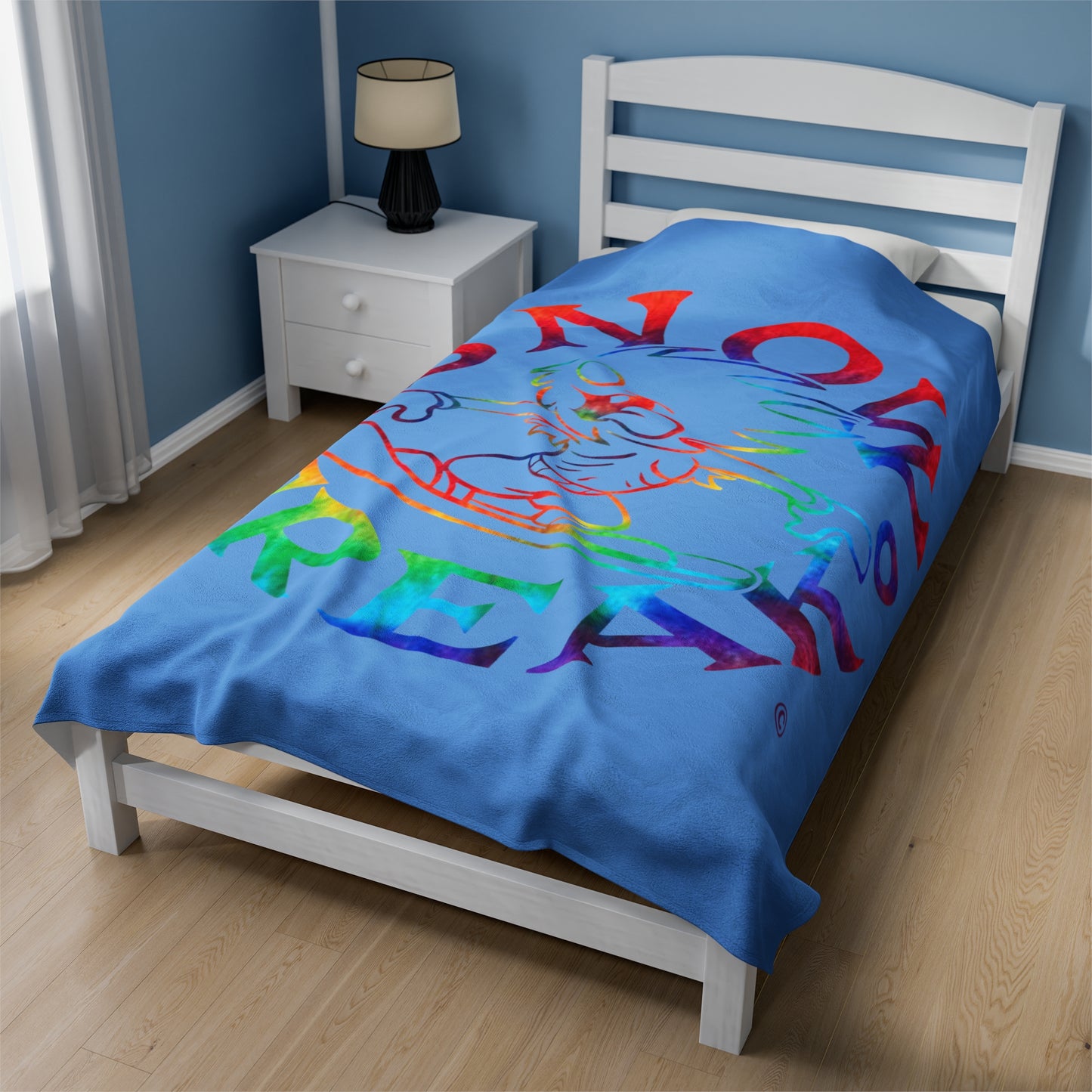 TIE-DYE SNOW FREAK© Velveteen Plush Blanket