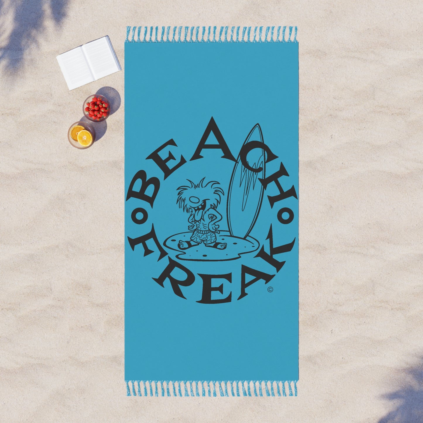 BLACK BEACH FREAK© Boho Beach Blanket