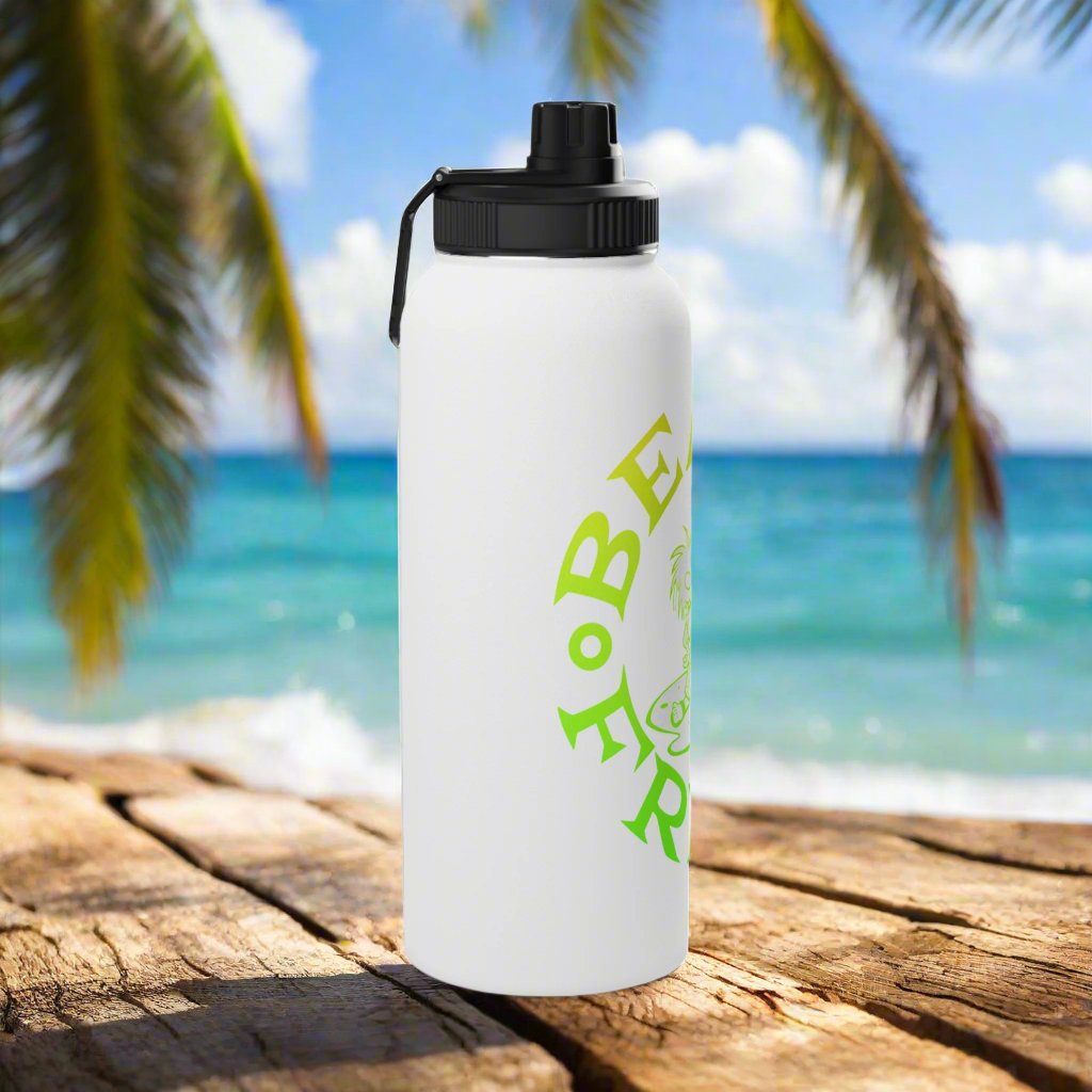 LIME & YELLOW BEACH FREAK© Stainless Steel SPORT Water Bottle