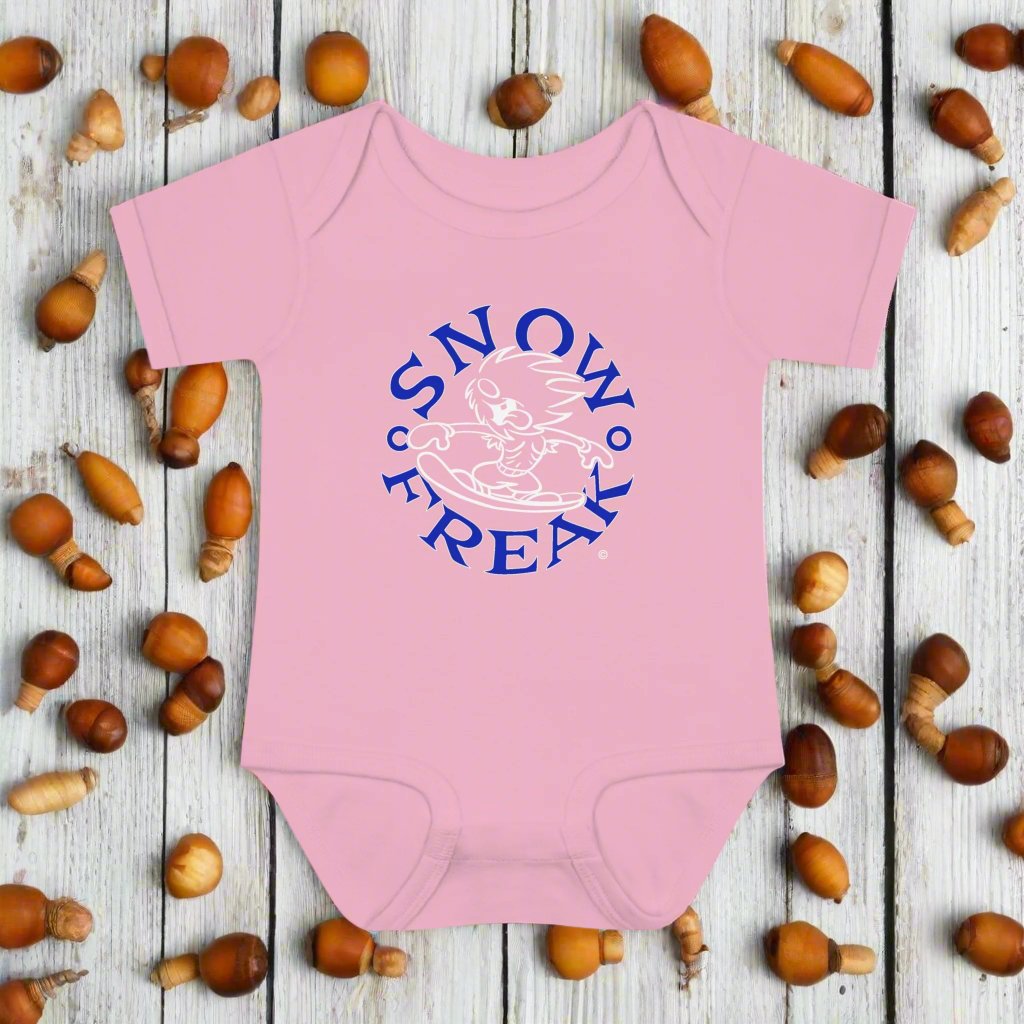 BLUE & WHITE SNOW FREAK© Baby Rib Bodysuit