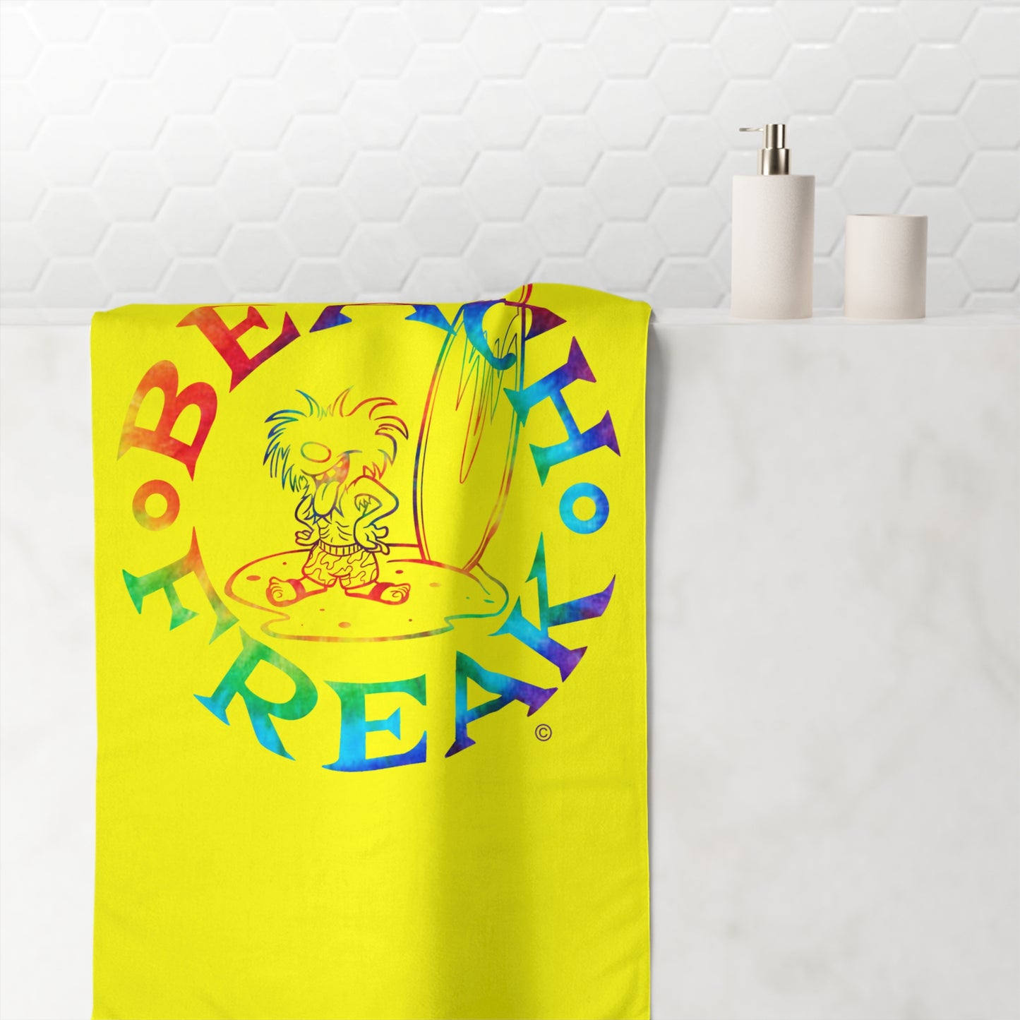 TIE-DYE BEACH FREAK© Mink-Cotton Towel