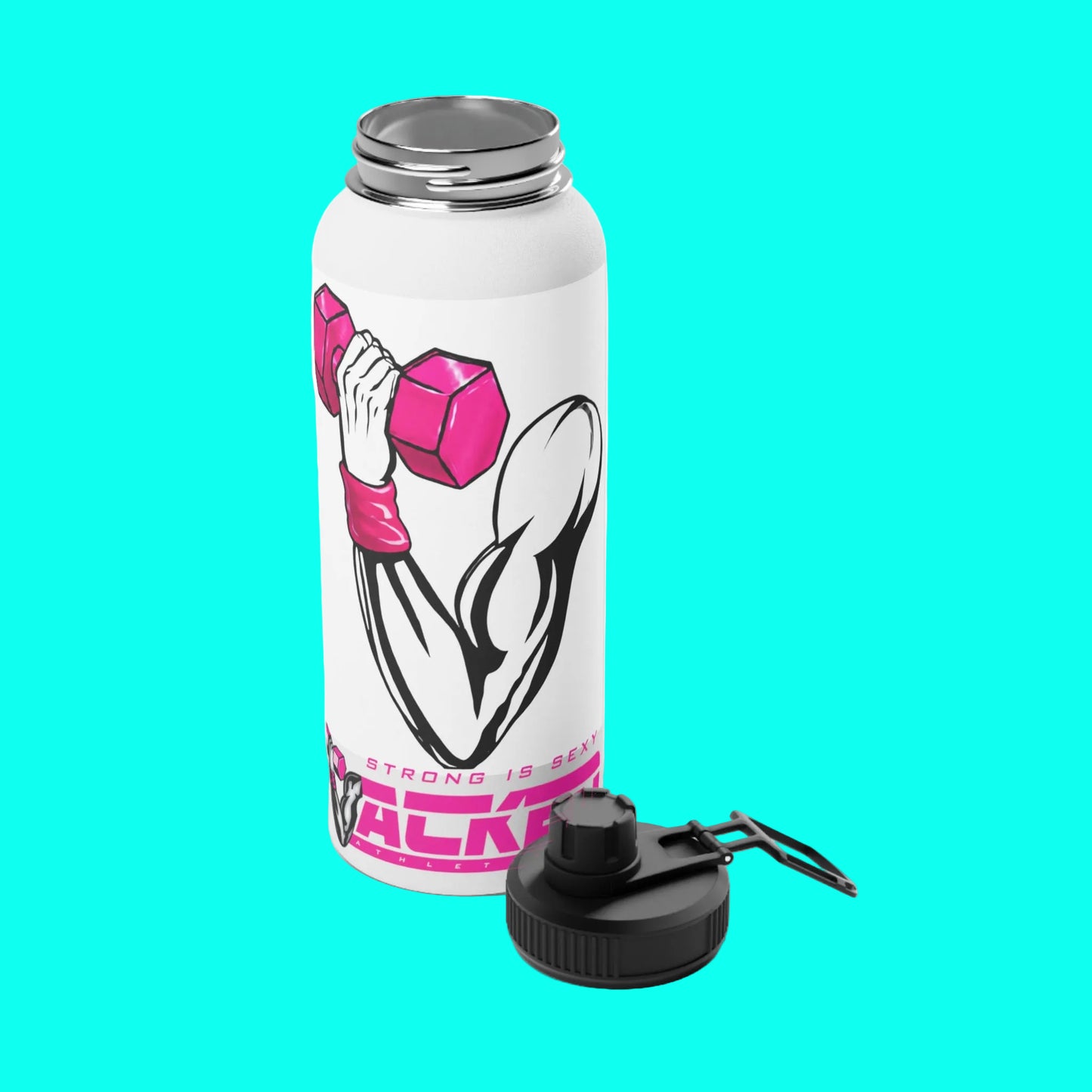 JACKED™ USA WOMEN'S 'GET FLEXED' Stainless Steel SPORT Water Bottle