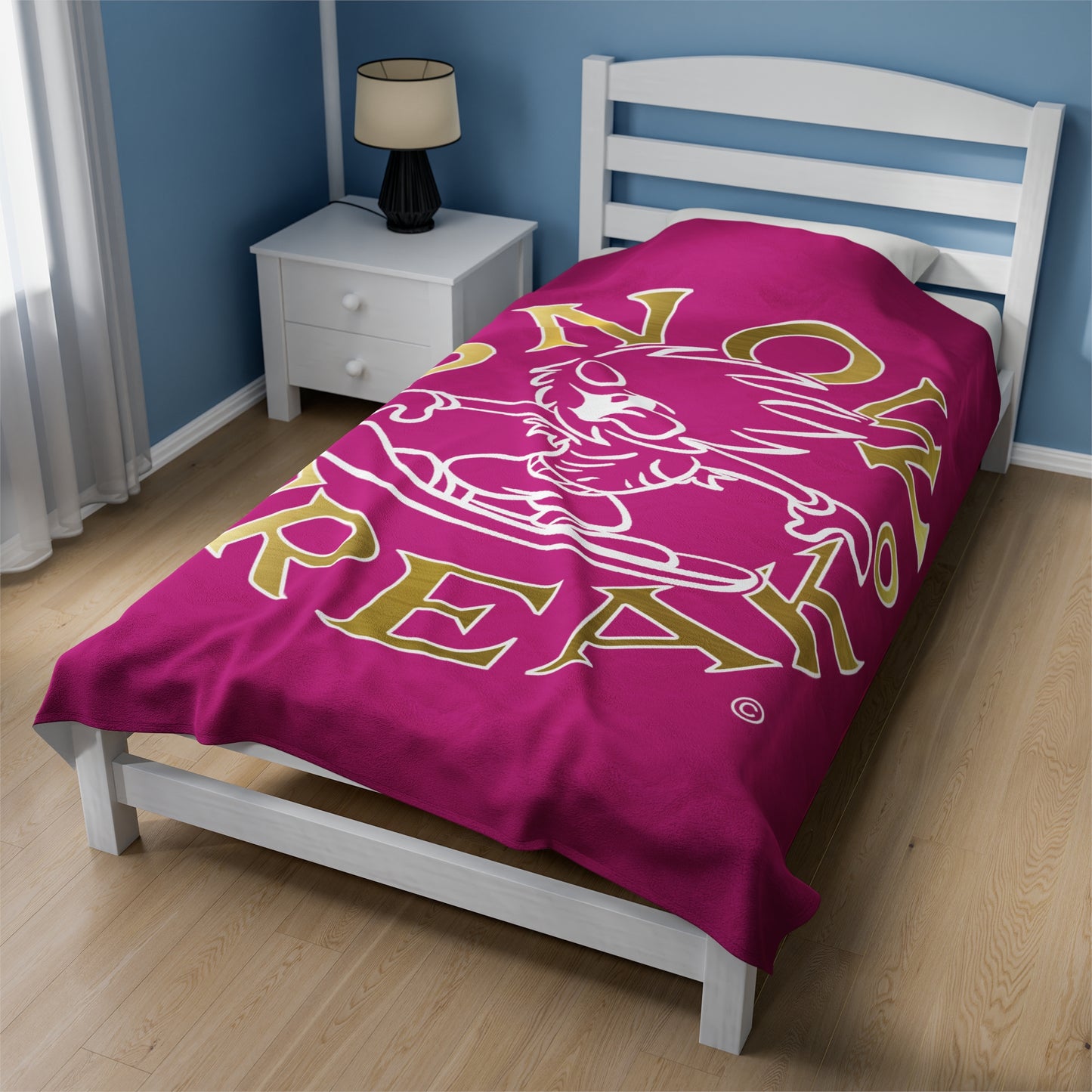 GOLD N' WHITE SNOW FREAK© Velveteen Plush Blanket