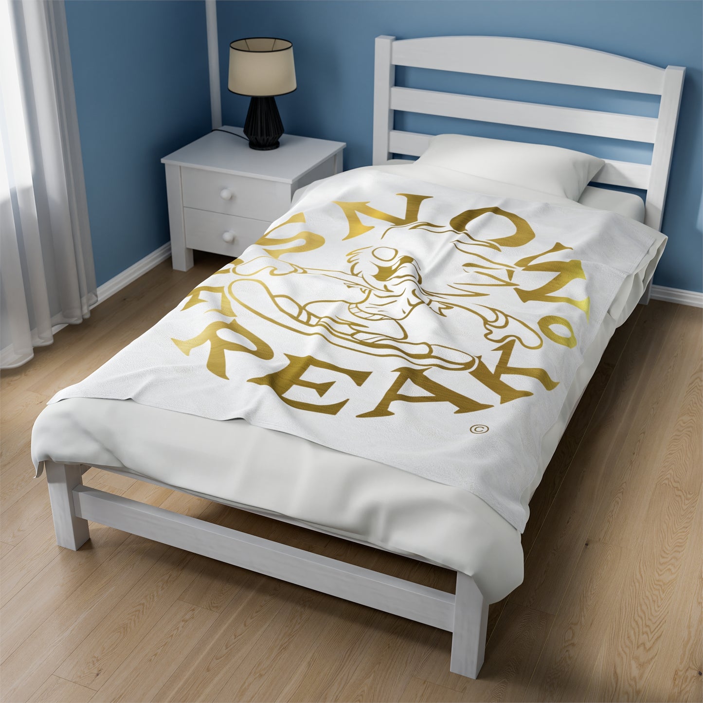 GOLD SNOW FREAK© Velveteen Plush Blanket