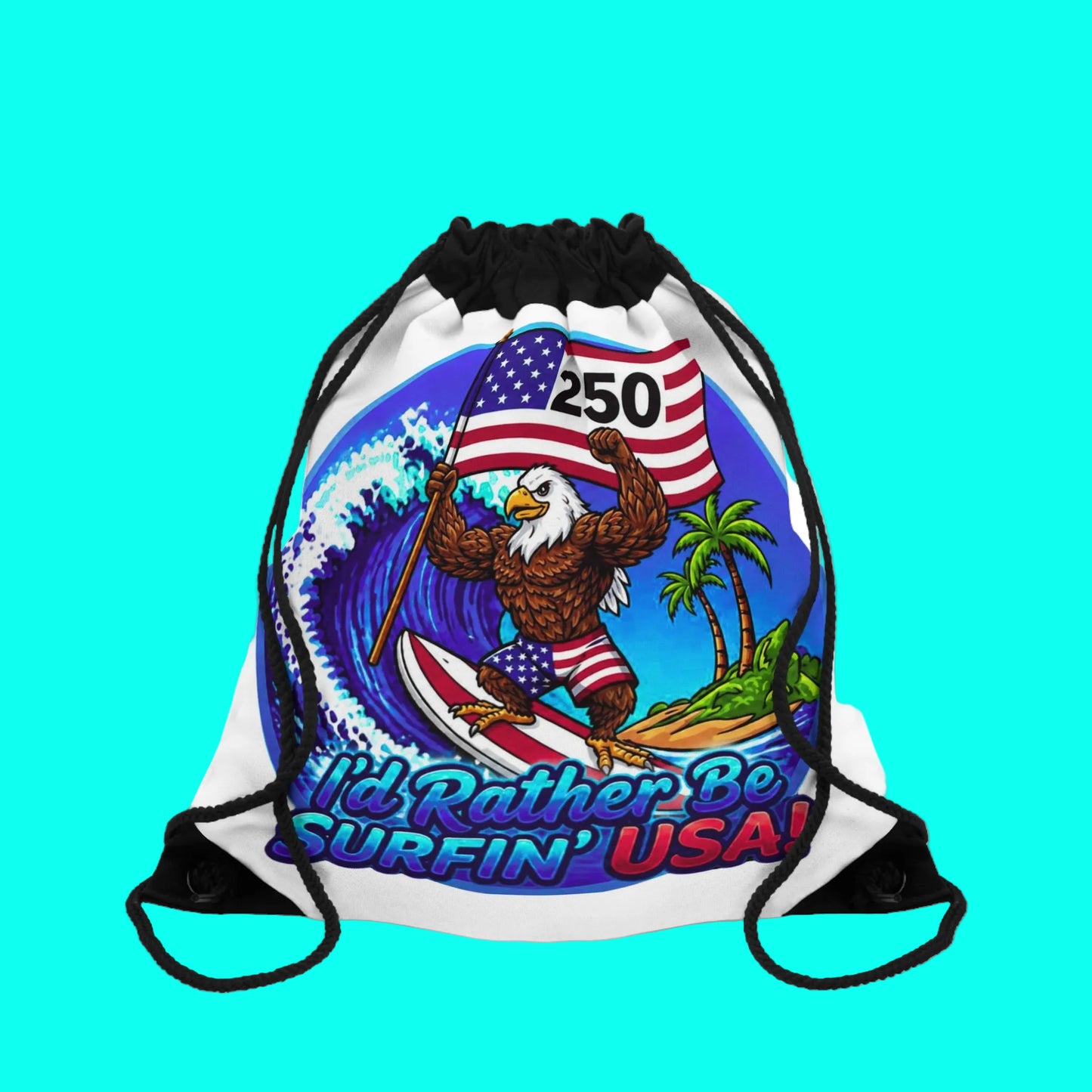 SURFIN' USA FREEDOM 250 LIMITED EDITION - BEACH FREAK© Drawstring Bag