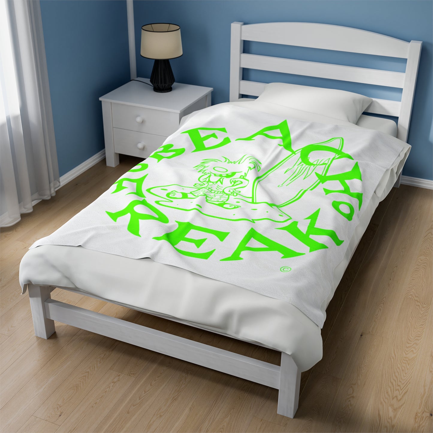LIME BEACH FREAK© Velveteen Plush Blanket