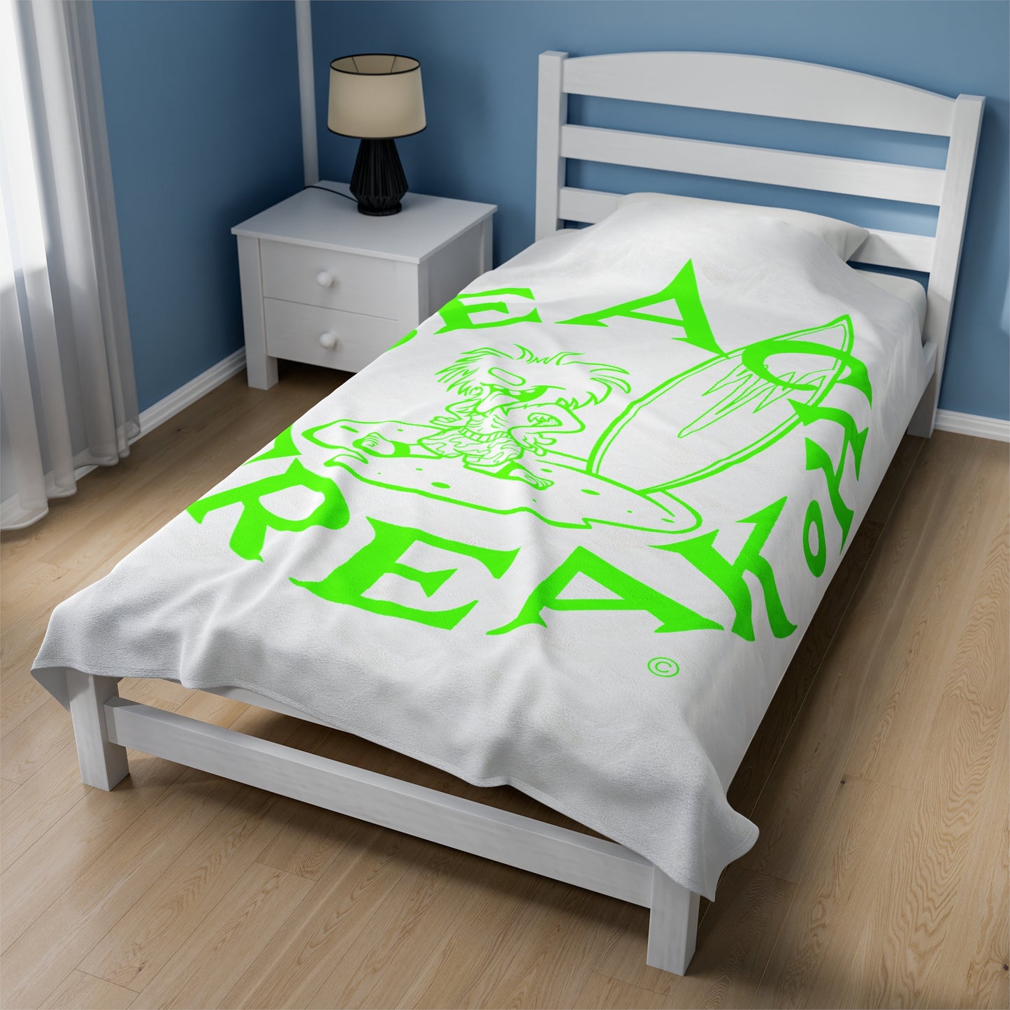 LIME BEACH FREAK© Velveteen Plush Blanket