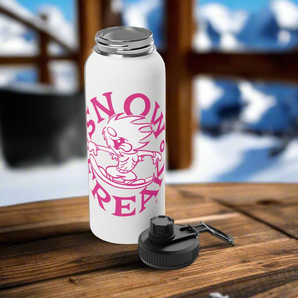 PINK SNOW FREAK© Stainless Steel Water Bottle