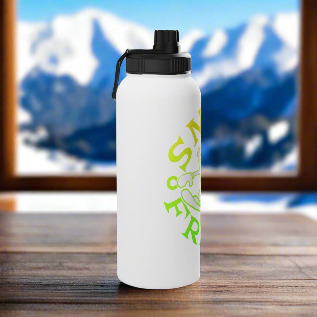 LIME N' YELLOW SNOW FREAK© Stainless Steel Water Bottle