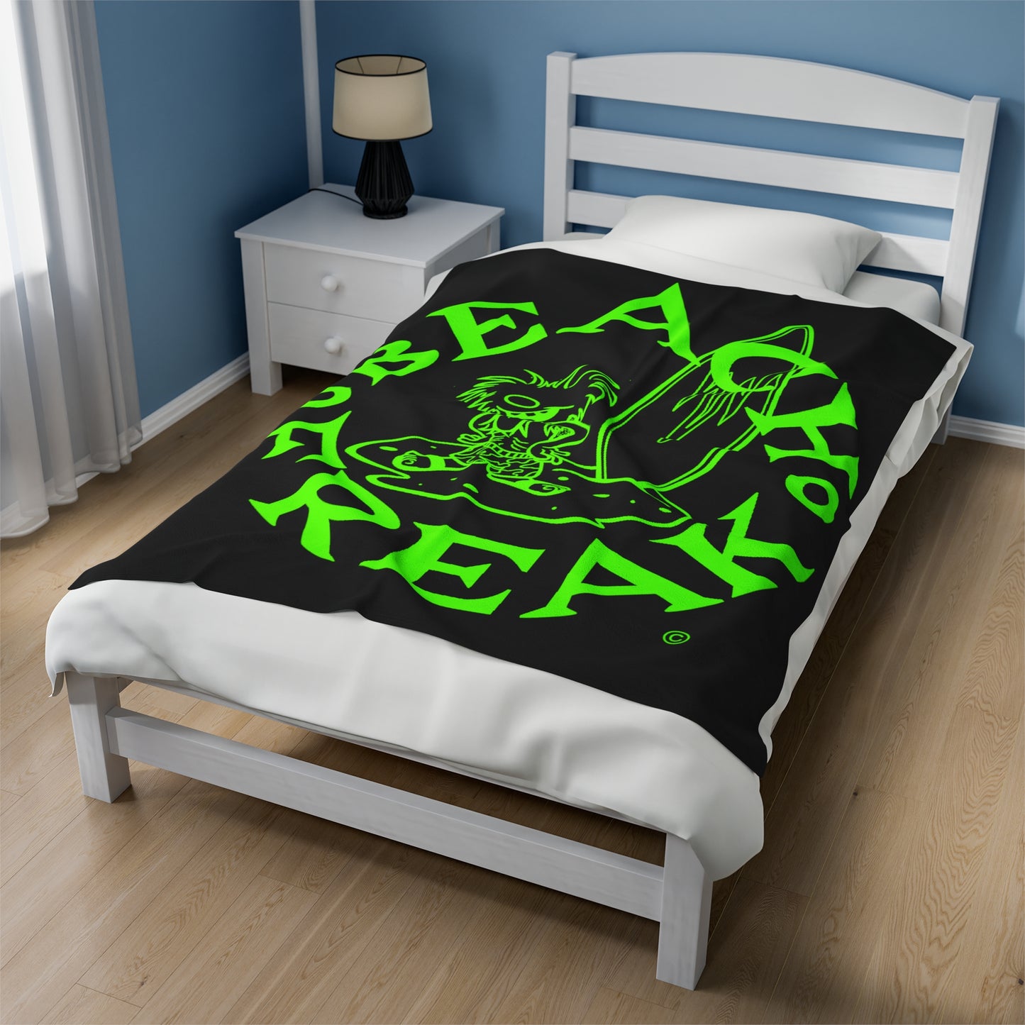 LIME BEACH FREAK© Velveteen Plush Blanket