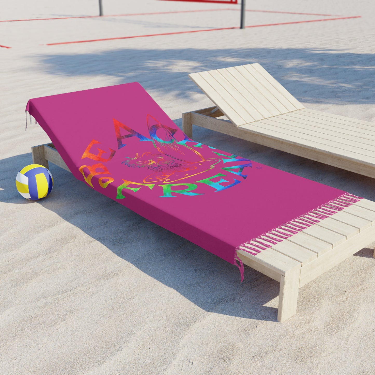 TIE-DYE BEACH FREAK© Boho Beach Blanket