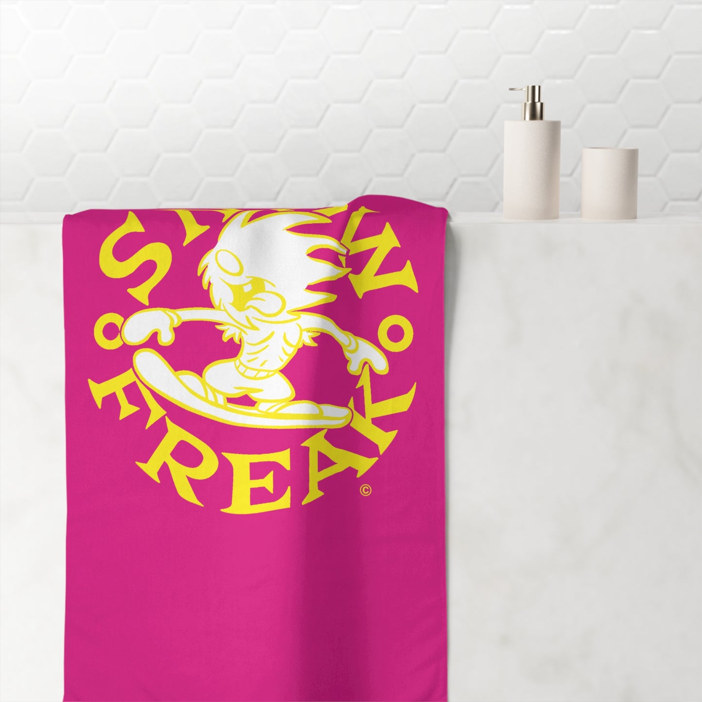FROSTY YELLOW SNOW FREAK© Mink-Cotton Towel
