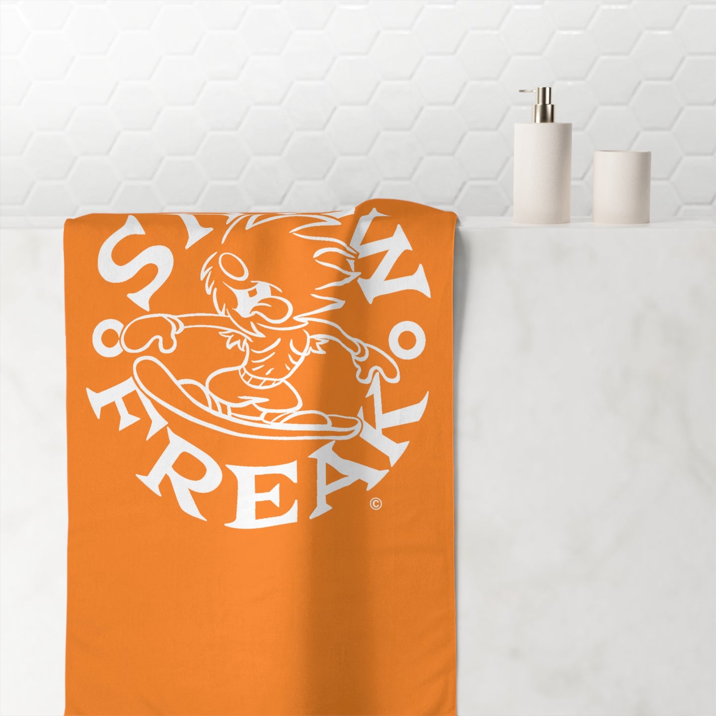 WHITE SNOW FREAK© Mink-Cotton Towel
