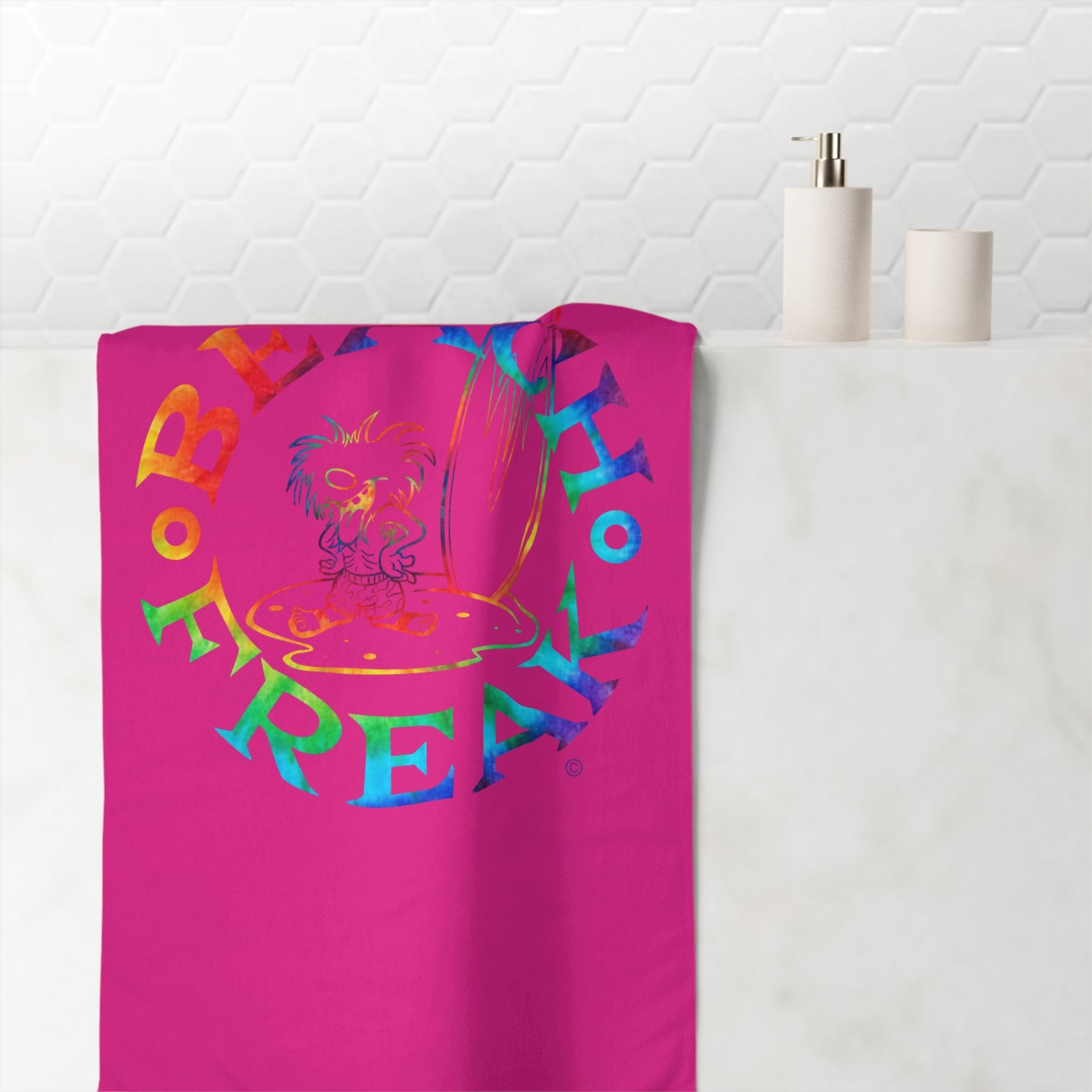 TIE-DYE BEACH FREAK© Mink-Cotton Towel