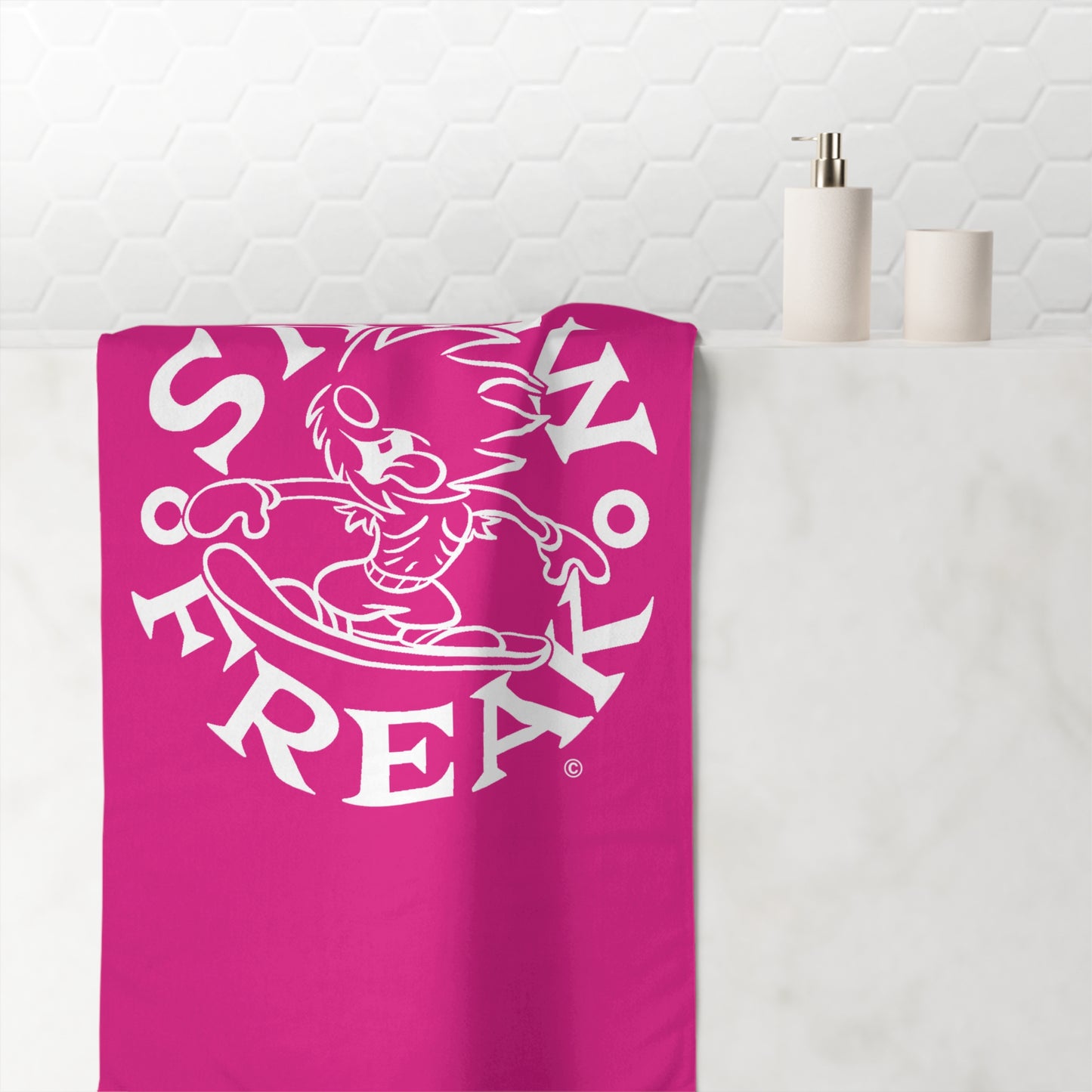 WHITE SNOW FREAK© Mink-Cotton Towel