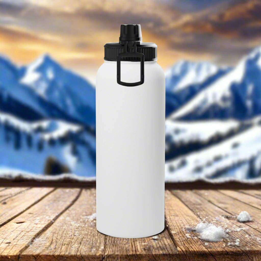 neon red SNOW FREAK© Stainless Steel Water Bottle