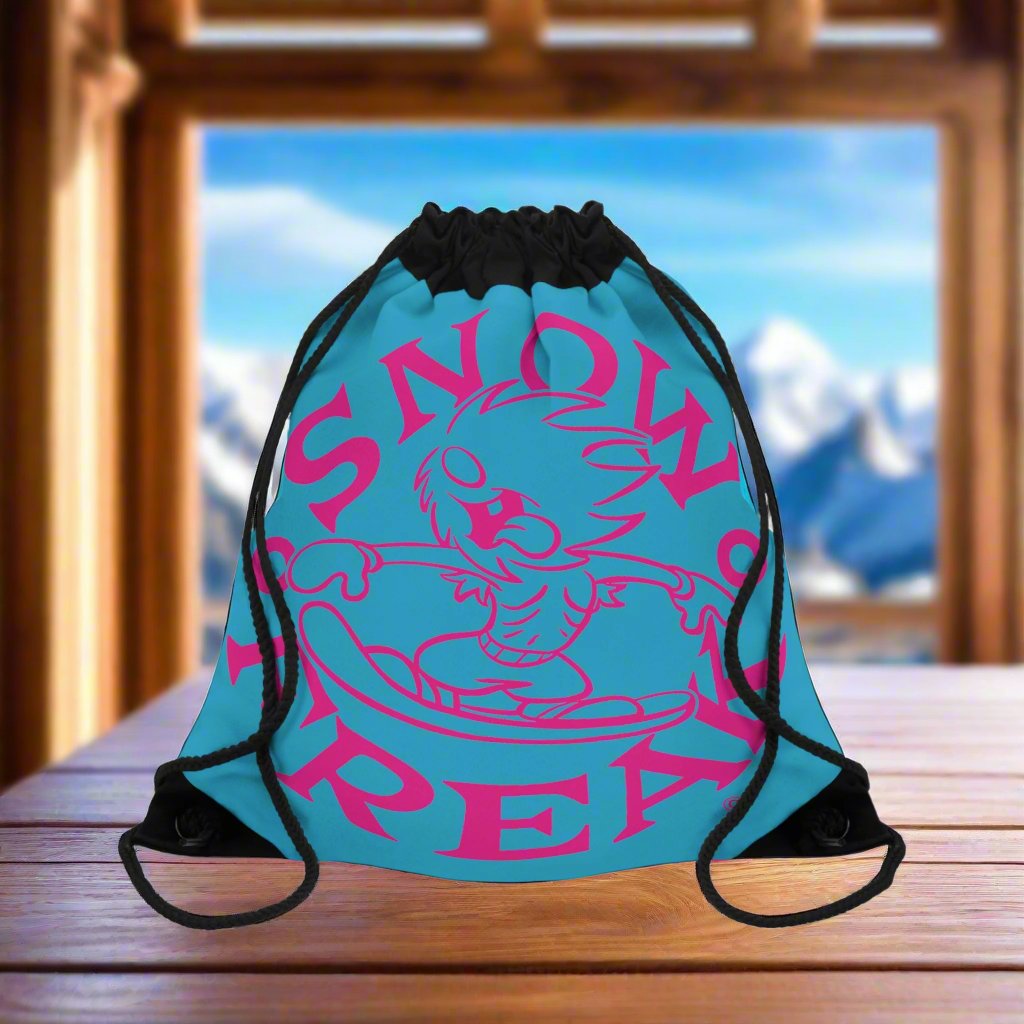 PINK SNOW FREAK© DRAWSTRING BAG