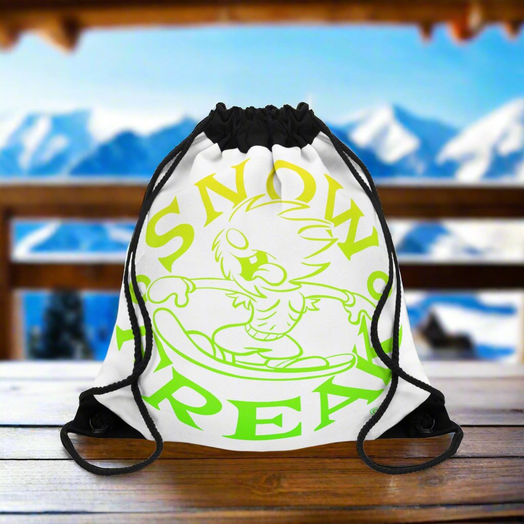 YELLOW & LIME SNOW FREAK© DRAWSTRING BAG