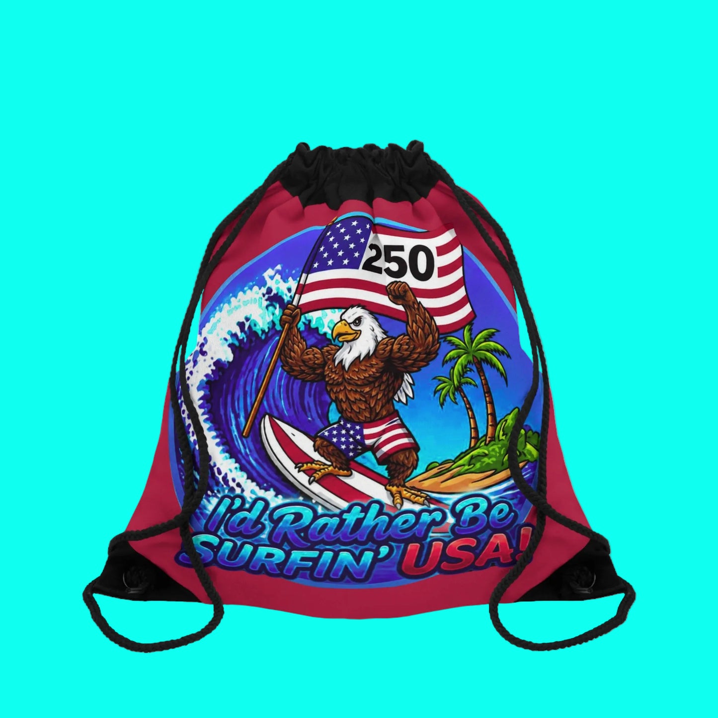 SURFIN' USA FREEDOM 250 LIMITED EDITION - BEACH FREAK© Drawstring Bag