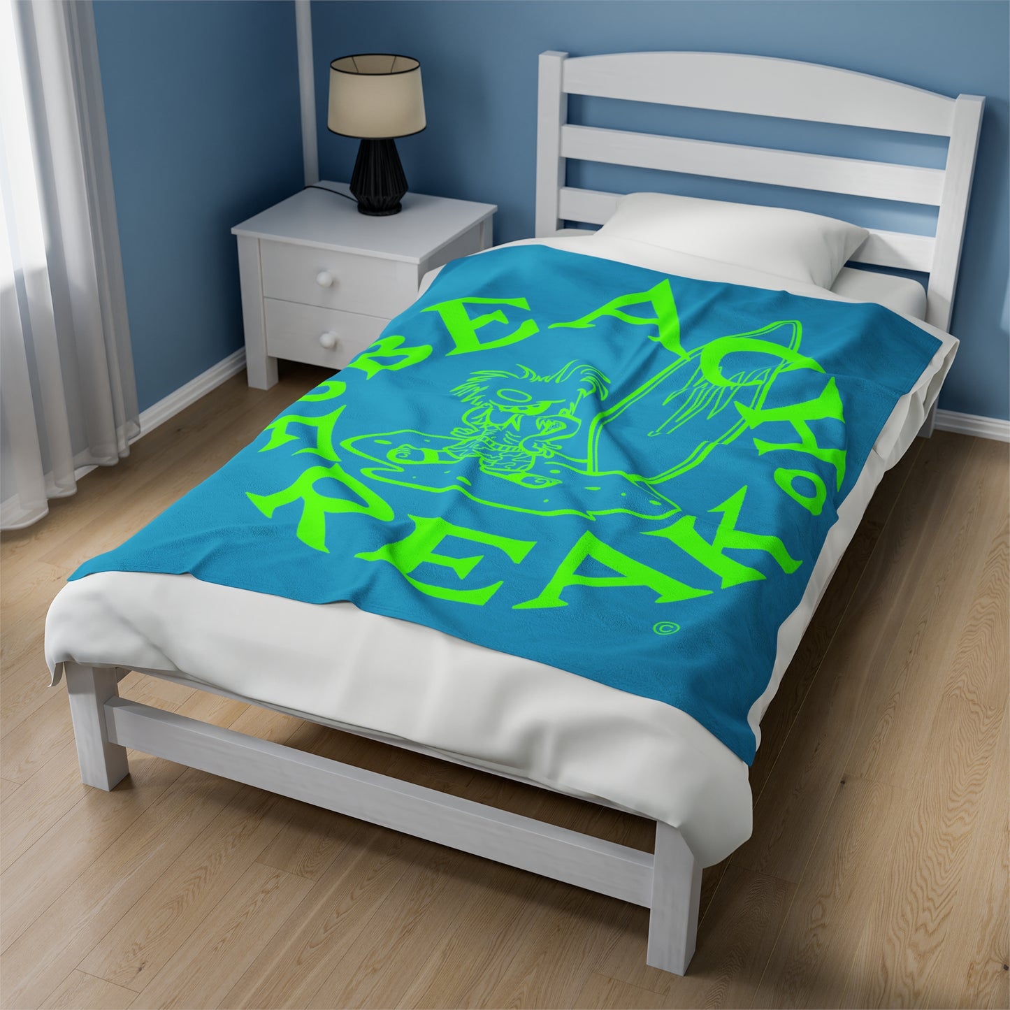 LIME BEACH FREAK© Velveteen Plush Blanket