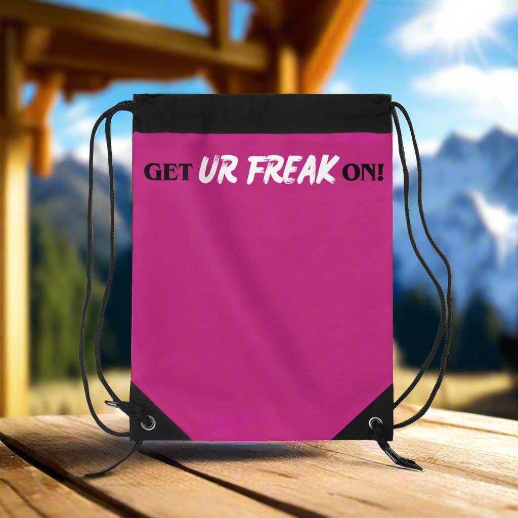 WHITE SNOW FREAK© DRAWSTRING BAG