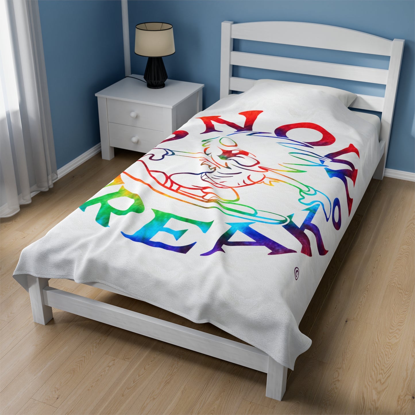 TIE-DYE SNOW FREAK© Velveteen Plush Blanket