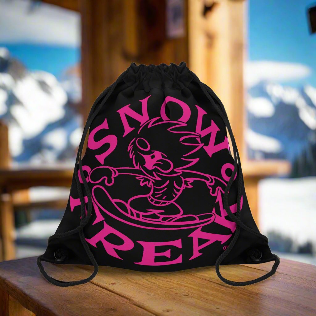 PINK SNOW FREAK© DRAWSTRING BAG