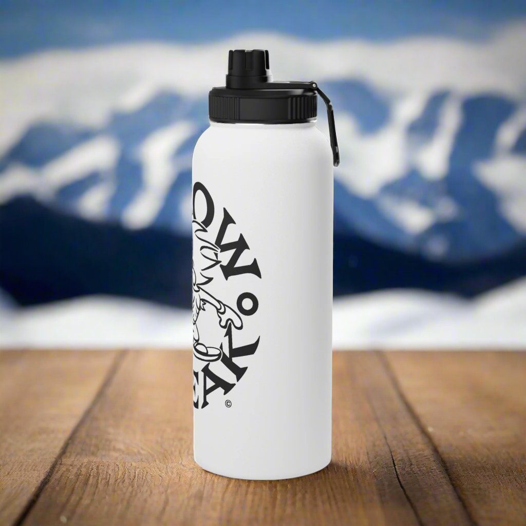 black SNOW FREAK© Stainless Steel Water Bottle