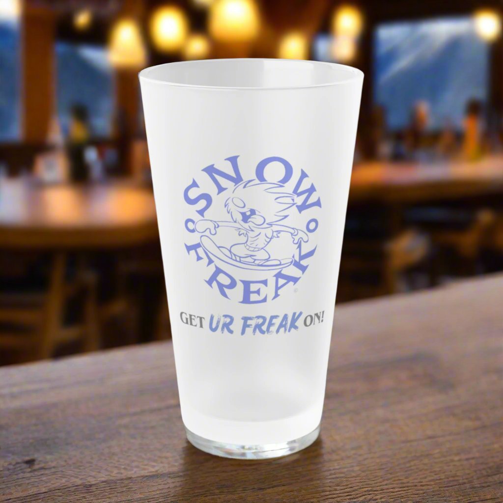 BLUE SNOW FREAK© 'GET UR FREAK ON!' Frosted Pint Glass