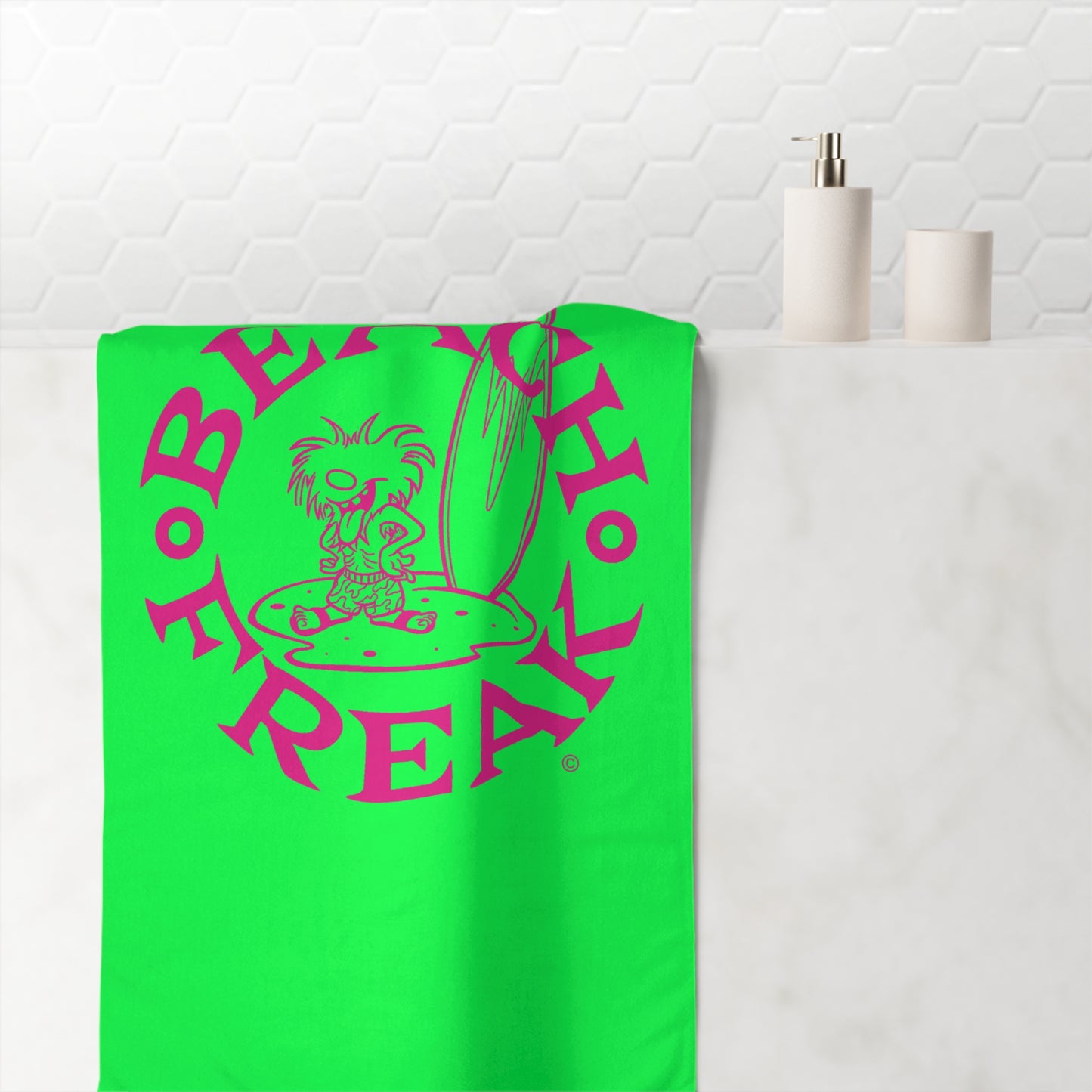 PINK BEACH FREAK© Mink-Cotton Towel