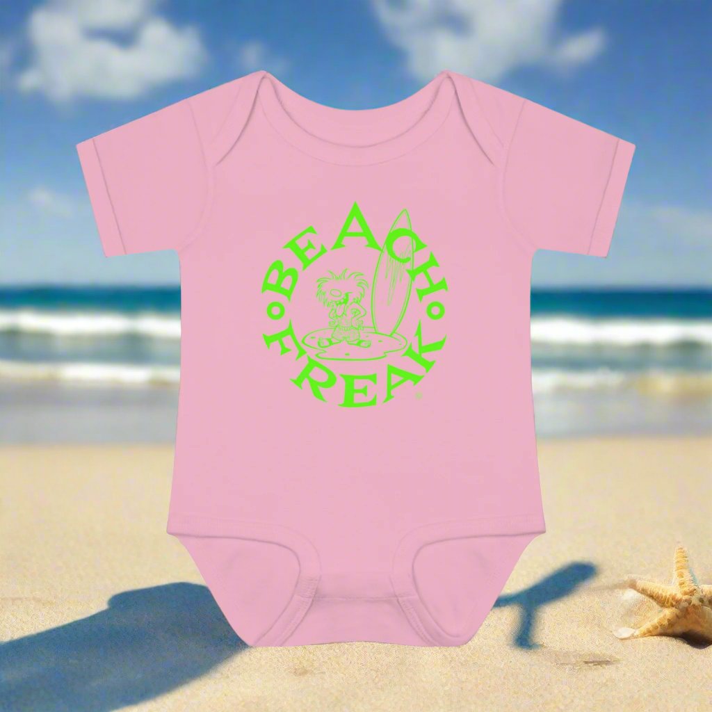 LIME BEACH FREAK© Baby Rib Bodysuit